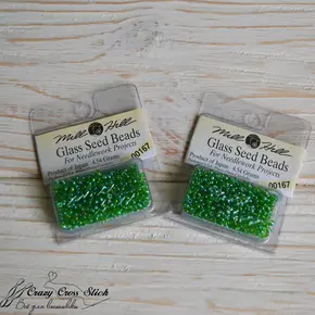 Оригінальний скляний бісер для вишивки Mill Hill Glass Seed Beads 11/0 артикул 00167 соковитого трав'янисто-зеленого відтінку у фірмовому блістері (4,54 г), що забезпечує еталонну якість та бездоганний вигляд рукодільних проектів, представлений в асортименті інтернет-магазину Crazy Cross Stitch